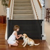 image:imageVEVOR Retractable Baby Gate Extends to 2027 inch Extra Wide 39 inch Tall with Reinforced Fiberglass Strips Avoids Crawling Through Mesh Dog Gate for Decks Doorways Garages Indoor BlackBlack