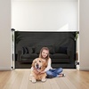 image:imageVEVOR Retractable Baby Gate Extends to 2027 inch Extra Wide 39 inch Tall with Reinforced Fiberglass Strips Avoids Crawling Through Mesh Dog Gate for Decks Doorways Garages Indoor BlackBlack