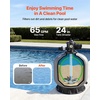 image:imageVEVOR Sand Filter 18Inch 40 GPM Above Inground Swimming Pool Sand Filter System with 7Way MultiPort Valve Backwash Rinse Recirculate Waste Winter Closed Modes for Above In Ground Pools24Inch  65 GPM