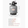 image:imageVEVOR Sand Filter 18Inch 40 GPM Above Inground Swimming Pool Sand Filter System with 7Way MultiPort Valve Backwash Rinse Recirculate Waste Winter Closed Modes for Above In Ground Pools18Inch  40 GPM