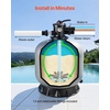 image:imageVEVOR Sand Filter 18Inch 40 GPM Above Inground Swimming Pool Sand Filter System with 7Way MultiPort Valve Backwash Rinse Recirculate Waste Winter Closed Modes for Above In Ground Pools24Inch  65 GPM