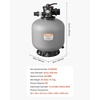 image:imageVEVOR Sand Filter 18Inch 40 GPM Above Inground Swimming Pool Sand Filter System with 7Way MultiPort Valve Backwash Rinse Recirculate Waste Winter Closed Modes for Above In Ground Pools20Inch  50 GPM