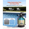 image:imageVEVOR Sand Filter 18Inch 40 GPM Above Inground Swimming Pool Sand Filter System with 7Way MultiPort Valve Backwash Rinse Recirculate Waste Winter Closed Modes for Above In Ground Pools18Inch  40 GPM