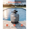 image:imageVEVOR Sand Filter 18Inch 40 GPM Above Inground Swimming Pool Sand Filter System with 7Way MultiPort Valve Backwash Rinse Recirculate Waste Winter Closed Modes for Above In Ground Pools24Inch  65 GPM