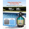 image:imageVEVOR Sand Filter 18Inch 40 GPM Above Inground Swimming Pool Sand Filter System with 7Way MultiPort Valve Backwash Rinse Recirculate Waste Winter Closed Modes for Above In Ground Pools20Inch  50 GPM