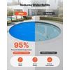 image:imageVEVOR Solar Pool Cover 24 x 12 ft Rectangle Solar Cover 12 mil for Pools Inground Above Ground Swimming Pool Solar Blanket with Bubble Heat Retaining Solar Covers BlueBlue