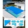 image:imageVEVOR Solar Pool Cover 24 x 12 ft Rectangle Solar Cover 12 mil for Pools Inground Above Ground Swimming Pool Solar Blanket with Bubble Heat Retaining Solar Covers BlueBlue
