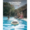 image:imageVEVOR Solar Pool Ionizer Round Copper Pool Ionizer Up to 45000 Gal Floating Automatic Water Cleaner and Purifier Chlorine Free Water with Copper Anode Brush and Filter for Pools amp SpasYellow