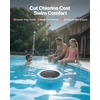image:imageVEVOR Solar Pool Ionizer Round Copper Pool Ionizer Up to 45000 Gal Floating Automatic Water Cleaner and Purifier Chlorine Free Water with Copper Anode Brush and Filter for Pools amp SpasGreen