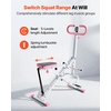 image:imageVEVOR Squat Machine Deep Squat Rowing Machine for Home Easy Setup amp Foldable Exercise Equipment Glute Trainer Machine with 23 HighStrength Resistance Bands Glutes amp Leg Home Workout Machine3 HighStrength Resistance Bands White