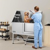 image:imageVEVOR Stainless Steel Dog Washing Station 62 inch Pet Grooming Tub wStairs PE Water Filter Board Faucet amp Showerhead amp Soap Holder Dog Bathtub for Large amp Medium amp Small Pets Right DoorRight STAIRS