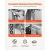 image:imageVEVOR Stainless Steel Dog Washing Station 62 inch Pet Grooming Tub wStairs PE Water Filter Board Faucet amp Showerhead amp Soap Holder Dog Bathtub for Large amp Medium amp Small Pets Right DoorRight STAIRS