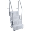 image:imageVEVOR Swimming Pool Ladder 4Step Double Handrails Stairs with NonSlip Heavy Duty Steps Max Load Capacity 400 lbs for 4854 in Inground amp AboveGround Pools of Any Decking Surface Milk WhiteGray