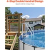 image:imageVEVOR Swimming Pool Ladder 4Step Double Handrails Stairs with NonSlip Heavy Duty Steps Max Load Capacity 400 lbs for 4854 in Inground amp AboveGround Pools of Any Decking Surface Milk WhiteGray