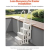 image:imageVEVOR Swimming Pool Ladder 4Step Double Handrails Stairs with NonSlip Heavy Duty Steps Max Load Capacity 400 lbs for 4854 in Inground amp AboveGround Pools of Any Decking Surface Milk WhiteMilk White