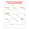image:imageVEVOR Swimming Pool Ladder 4Step Double Handrails Stairs with NonSlip Heavy Duty Steps Max Load Capacity 400 lbs for 4854 in Inground amp AboveGround Pools of Any Decking Surface Milk WhiteTaupe