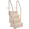 image:imageVEVOR Swimming Pool Ladder 4Step Double Handrails Stairs with NonSlip Heavy Duty Steps Max Load Capacity 400 lbs for 4854 in Inground amp AboveGround Pools of Any Decking Surface Milk WhiteTaupe