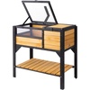 image:imageVEVOR Tortoise Habitat Cedar Wooden Tortoise House Indoor amp Outdoor Tortoise Enclosure with Light Stand Reptile Enclosure Small Animal Cage with Stand Legs for Gecko Lizard SnakeC With Legs