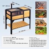 image:imageVEVOR Tortoise Habitat Cedar Wooden Tortoise House Indoor amp Outdoor Tortoise Enclosure with Light Stand Reptile Enclosure Small Animal Cage with Stand Legs for Gecko Lizard SnakeC With Legs