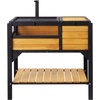 image:imageVEVOR Tortoise Habitat Cedar Wooden Tortoise House Indoor amp Outdoor Tortoise Enclosure with Light Stand Reptile Enclosure Small Animal Cage with Stand Legs for Gecko Lizard SnakeC With Legs