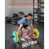 image:imageVEVOR Trap Bar Hex Bar 2Inch Hex Barbell 500 LBS Capacity Shrug Bars Weightlifting and Strength Training Equipment Home Gym for Squats Deadlifts Shoulder PressesRed