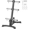 image:imageVEVOR Weight Plate Rack Vertical Weight Plate Tree for 2Inch Weight Plates Standard Weight Plate Tree with Wheels 1000 lbs Load Capacity Weight Storage Holder Home Gym Barbell Rack Storage StandBlack