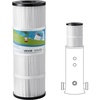 image:imageVEVOR 2026 Pro Pool Cartridge Filter System 100 SqFt Pool Filter for Inground amp Above Ground Pools Compatible WPumps 12HP1HP  Up to 6142 GPH Max Flow Pool Filters for Pools Up to 23775 GallonsElement Only