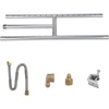 image:imageVEVOR 24 x 8 inch Dropin Fire Pit Pan Rectangular Stainless Steel Fire Pit Burner Kit Propane Gas Fire Pan 120000 BTU with HBurner for Indoor or Outdoor Use6 x 18 inch