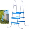 image:imageVEVOR Above Ground Pool Ladder 2Step Steel AFrame Swimming Pool Stairs for 33 in High Wall 300 lbs Capacity EntryExit Steps with Secure NonSlip Sturdy Wide Step Easy Setup Outdoor Gray3Step for 36 In