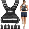 image:imageVEVOR Adjustable Weighted Vest 410lbs2032lbs2440lbs40lbs Comfortable XShape Body Weight Vest Set with 68 Weight Packs and Reflective Stripe for Men Women Workout Equipment for Strength Training Running Jogging410 lbs