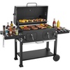 image:imageVEVOR Charcoal Grill 780 sqin ExtraLarge Charcoal Barbecue Grill with 2 Liftable Charcoal Trays amp Folding Side Tables HighTemp PowderCoated Steel BBQ Cooking Grills for Patio Backyard PartiesBlack
