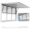image:imageVEVOR Concession Window Aluminum Alloy Frame Service Windows for Food Truck Up to 85 Degrees Stand Serving Window with Awning Door and Drag Hook 3 upampdown sliding windows 60x36in