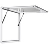 image:imageVEVOR Concession Window Aluminum Alloy Frame Service Windows for Food Truck Up to 85 Degrees Stand Serving Window with Awning Door and Drag Hook 4 leftampright sliding windowsno glass 48 W x 36 Hwhole piece