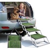 image:imageVEVOR Dog Stairs for Car 4 Steps Extra Wide Foldable Dog Ramp for Large Dogs with NonSlip Rug Surface Portable Lightweight Pet Ladder for Car SUV Truck High Beds Sofas Support up to 200 lbs4 StepsGrasslike