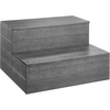 image:imageVEVOR Hot Tub Steps 2Step Spa Outdoor Stairs Heavy Duty 25 inch Wide HIPS AboveGroundInflatable Pool Step with 600 lbs Weight Capacity MultiUse for Porch Patio Deck Campers Graphite Gray25 in