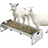 image:imageVEVOR Livestock Hay Feeder 2 in 1 Grain amp Hay Feeder 80Gallon Capacity 579 Long Goat Pasture Feeding with Deeper Feeding Pan Heavy Duty Steel Grain Holder for Sheep Sheds Farms Horse Barns1 Count Pack of 1