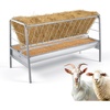image:imageVEVOR Livestock Hay Feeder 2 in 1 Grain amp Hay Feeder 80Gallon Capacity 579 Long Goat Pasture Feeding with Deeper Feeding Pan Heavy Duty Steel Grain Holder for Sheep Sheds Farms Horse Barns579 x 276 x 341 in