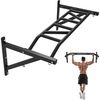 image:imageVEVOR Pull Up Bar MultiGrip Wall Mounted Pull Ups 50 in Width Multifunctional Chin Up Training Station Heavy Duty Steel Upper Body Workout Bars with Hangers 440 lbs Weight Capacity for Home GymMultigrip with Hangers