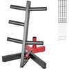 image:imageVEVOR Weight Plate Rack Vertical Weight Plate Tree for 2Inch Weight Plates Standard Weight Plate Tree with Wheels 1000 lbs Load Capacity Weight Storage Holder Home Gym Barbell Rack Storage StandBlackRed