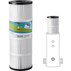image:imageVEVOR 2026 Pro Pool Cartridge Filter System 100 SqFt Pool Filter for Inground amp Above Ground Pools Compatible WPumps 12HP1HP  Up to 6142 GPH Max Flow Pool Filters for Pools Up to 23775 GallonsElement Only