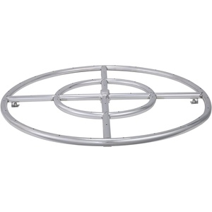image:imageVEVOR 24 x 8 inch Dropin Fire Pit Pan Rectangular Stainless Steel Fire Pit Burner Kit Propane Gas Fire Pan 120000 BTU with HBurner for Indoor or Outdoor UseModern