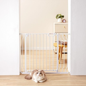 image:imageVEVOR 29546 Extra Wide Baby Gate for Stairs Auto Close Dog Gate for The House Easy Install Pressure Mounted Pet Gates for Doorways Easy Walk Thru Wide Safety Gate for Dog WhiteWhite