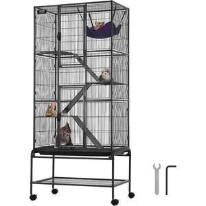 image:imageVEVOR 69 Rolling Metal Ferret Cage Large 4Tier Cage Small Animal Cage with Ramps amp Tray Easy to Set up for Pet Mice Hamster Guinea Pig Chinchilla Squirrel Hedgehogs Bunny