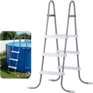 image:imageVEVOR Above Ground Pool Ladder 2Step Steel AFrame Swimming Pool Stairs for 33 in High Wall 300 lbs Capacity EntryExit Steps with Secure NonSlip Sturdy Wide Step Easy Setup Outdoor Gray3Step for 42 In