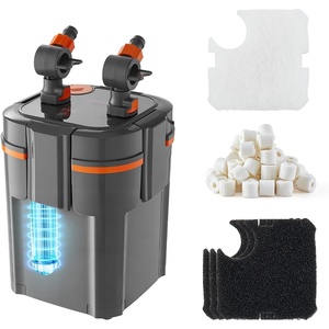 image:imageVEVOR Aquarium Filter 238GPH 3Stage Canister Filter 5575 Gallon UltraQuiet Internal Aquarium Filter with UV Protection Submersible Power Filter with Multiple Function for Fish Tanks 11W2245GPHUV