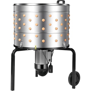 image:imageVEVOR Chicken Plucker Machine 197 in Drum 750W amp 275RPM Electric Chicken Plucking Machine with 98 Soft Fingers amp Transport Wheels Stainless Steel Feather Remover for Processing 2 Chicks Once3 Legs  256 in