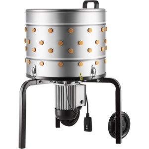 image:imageVEVOR Chicken Plucker Machine 197 in Drum 750W amp 275RPM Electric Chicken Plucking Machine with 98 Soft Fingers amp Transport Wheels Stainless Steel Feather Remover for Processing 2 Chicks Once3 Legs  20 in
