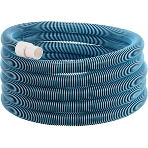 image:imageVEVOR Discharge Hose 4 x 105 PVC Lay Flat Hose Heavy Duty Backwash Drain Hose with Clamps Weatherproof amp Burstproof Ideal for Swimming Pool amp Water Transfer Blue  for Swimming Pool Water Transfer Weatherproof amp Burstproof 642 in Flat Width 60 PSI Working Pressure with 2 Clamps Blue01 15 x30
