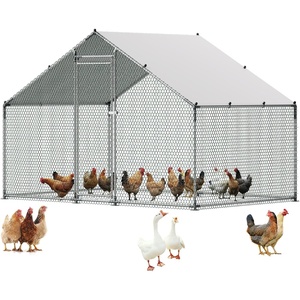 image:imageVEVOR Large Metal Chicken Coop98 x 98 x 66 ft Walkin Chicken Run House with Waterproof Cover amp Sturdy Frame Spire Roof Poultry Cage Duck Pen for Rabbit Hen Goose Outdoor Backyard Farm Use1176L x 792W x 792H