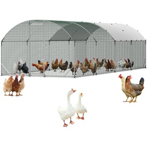 image:imageVEVOR Large Metal Chicken Coop98 x 98 x 66 ft Walkin Chicken Run House with Waterproof Cover amp Sturdy Frame Spire Roof Poultry Cage Duck Pen for Rabbit Hen Goose Outdoor Backyard Farm Use2992L x 1063W x 787H